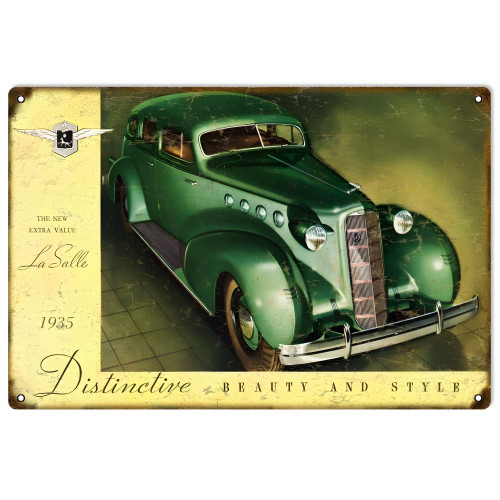The New Extra Value LaSalle 1935 Distinctive Beauty And Style Metal Sign - 12" x 18"