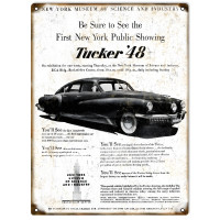 New York Museum Of Science And Industry Tucker 48 Metal Sign - 9" x 12"
