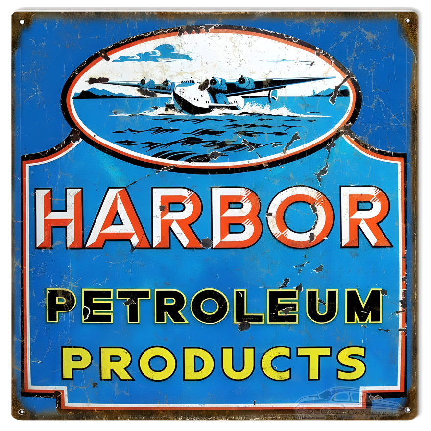 Harbor Petroleum Products Gasoline Metal Sign - 12" x 12"