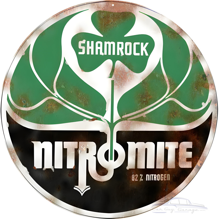 Shamrock Nitromite Metal Sign - 14" Round Shamrock Nitromite Metal Sign - 14" Round