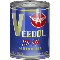 Veedol 10-30 Motor Oil Can Cutout Metal Sign - 7.25" x 10.5"