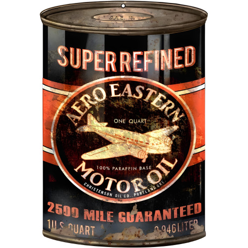 Aero Eastern Motor Oil Metal Sign - 7.25" x 10.5"