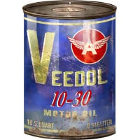 Veedol 10-30 Motor Oil Can Metal Sign - 7.25" x 10.5"