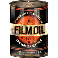 Film Oil Motor Oil Metal Sign - 7.25" x 10.5"