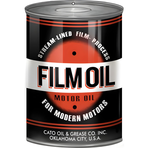Film Oil Motor Oil Metal Sign - 7.25" x 10.5"