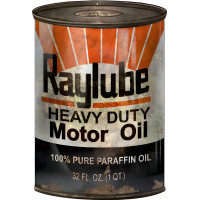 Raylube Heavy Duty Motor Oil Metal Sign - 7.25" x 10.5"