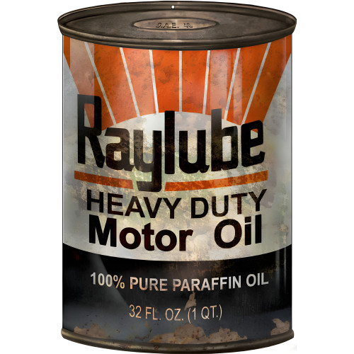 Raylube Heavy Duty Motor Oil Metal Sign - 7.25" x 10.5"