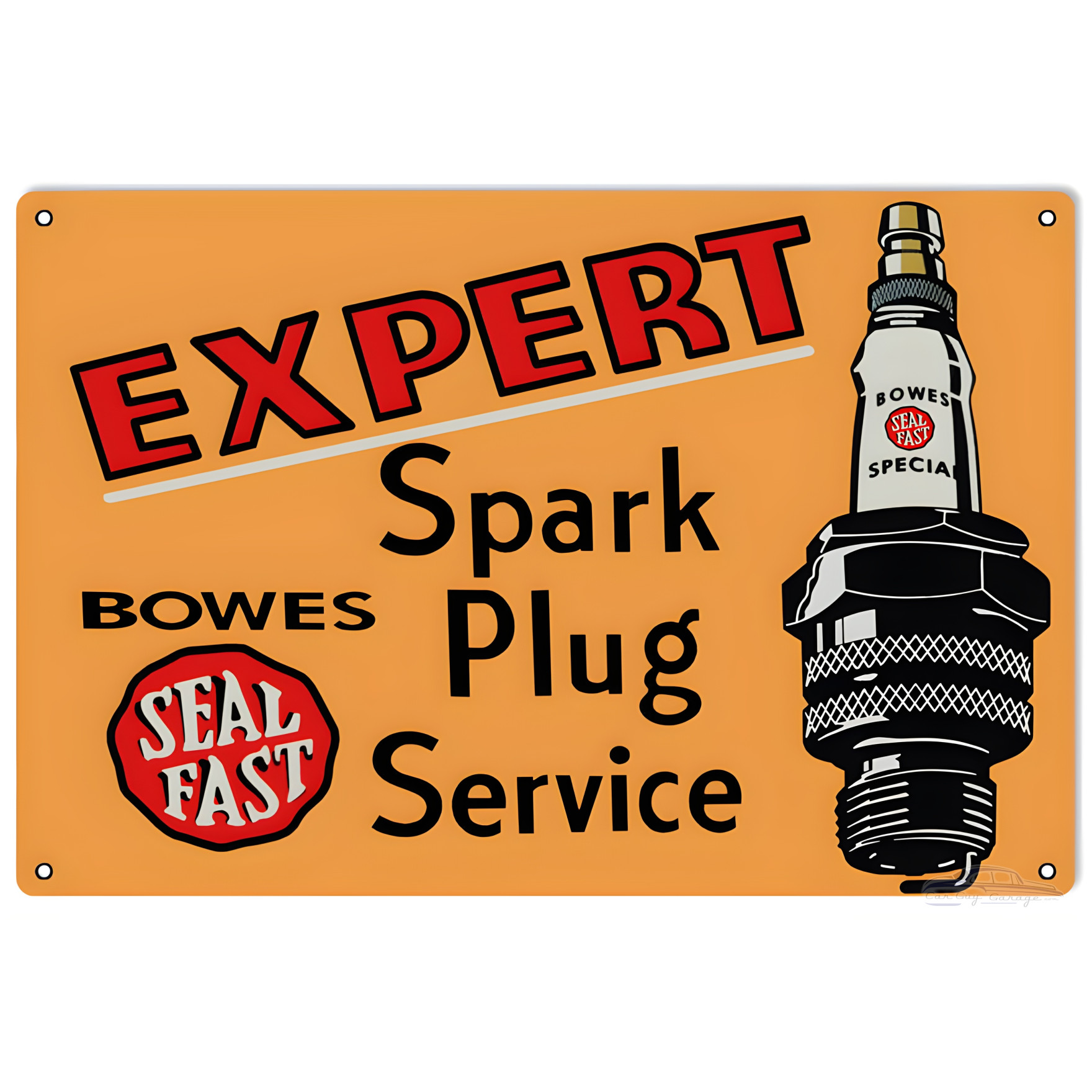 Bowes Expert Spark Plug Service Metal Sign - 12