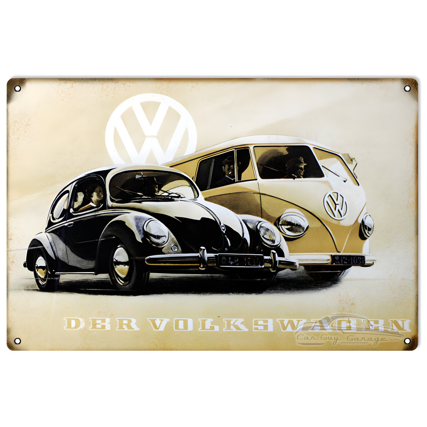 Der Volkswagen Metal Sign - 12" x 18" Der Volkswagen Metal Sign - 12" x 18"