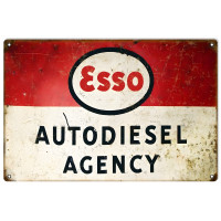 ESSO Autodiesel Agency Metal Sign - 12" x 18"