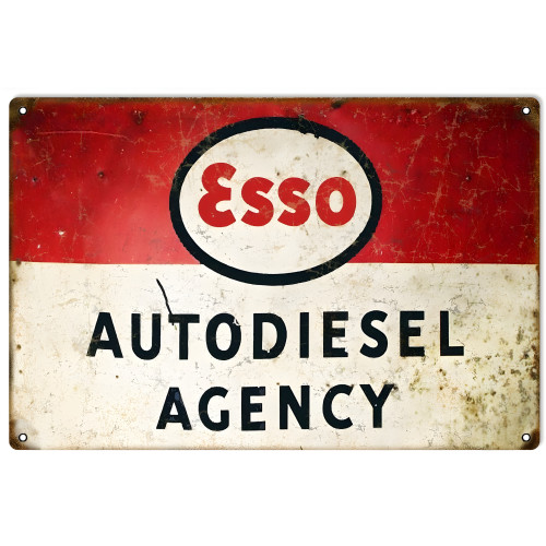 ESSO Autodiesel Agency Metal Sign - 12" x 18"