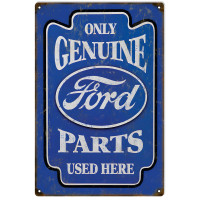 Only Genuine Ford Parts Sold Here Metal Sign - 12" x 18"