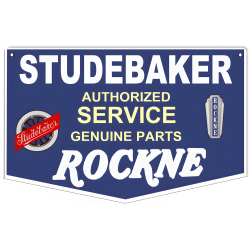 Studebaker Authorized Service Genuine Parts Rockne Metal Sign - 12" x 18"