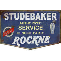 Studebaker Authorized Service Genuine Parts Rockne Metal Sign - 16" x 24"