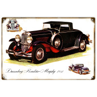 Duesenberg Roadster 1931 Automobile Metal Sign - 12" x 18"