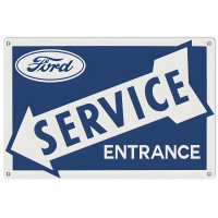 Ford Service Entrance Metal Sign - 12" x 18"
