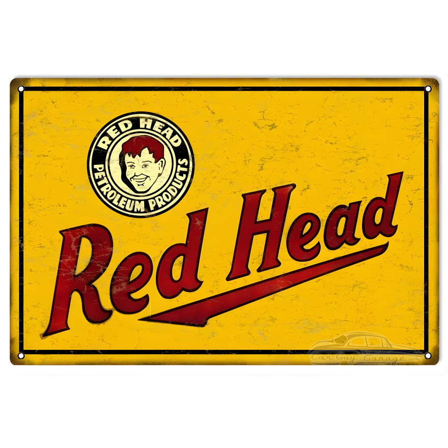 Red Head Petroleum Products Metal Sign - 12" x 18" Red Head Petroleum Products Metal Sign - 12" x 18"