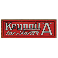 Keynoil A Lubricates And Lasts For Fords Metal Sign - 8" x 24"
