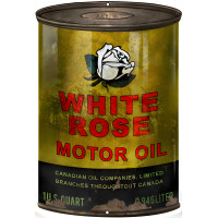White Rose Motor Oil Metal Sign - 7.25" x 10.5"