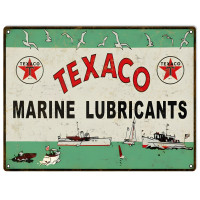 Texaco Marine Lubricants Metal Sign - 9" x 12"