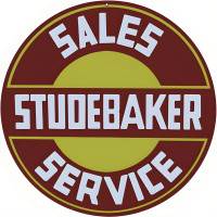 Sales Service Studebaker Metal Sign - 14" Round