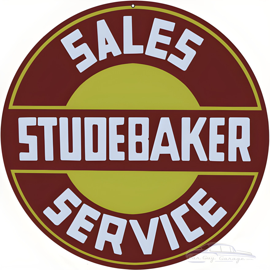 Sales Service Studebaker Metal Sign - 14" Round Sales Service Studebaker Metal Sign - 14" Round
