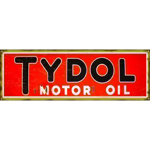 Tydol Motor Oil Metal Sign - 6" x 18"