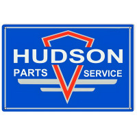 Hudson Parts And Service Motor Oil Metal Sign - 12" x 18"