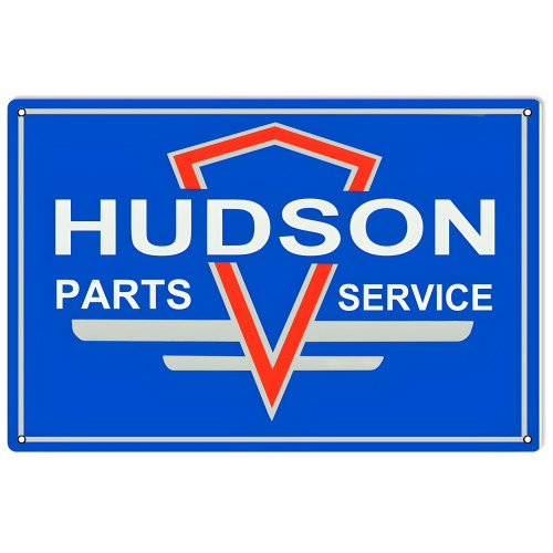 Hudson Parts And Service Motor Oil Metal Sign - 12" x 18"