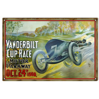 Vanderbilt Cup Race Oct 24TH 1908 Metal Sign - 12" x 18"
