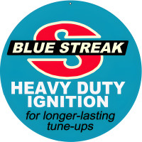 Blue Streak Heavy Duty Ignition Metal Sign - 14" Round