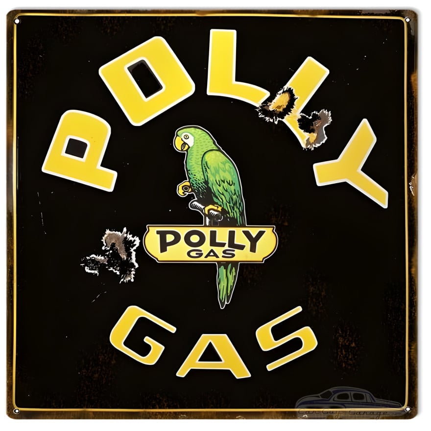 Polly Gasoline Metal Sign - 12" x 12" Polly Gasoline Metal Sign - 12" x 12"