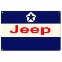 Jeep Logo Metal Sign - 12" x 18"