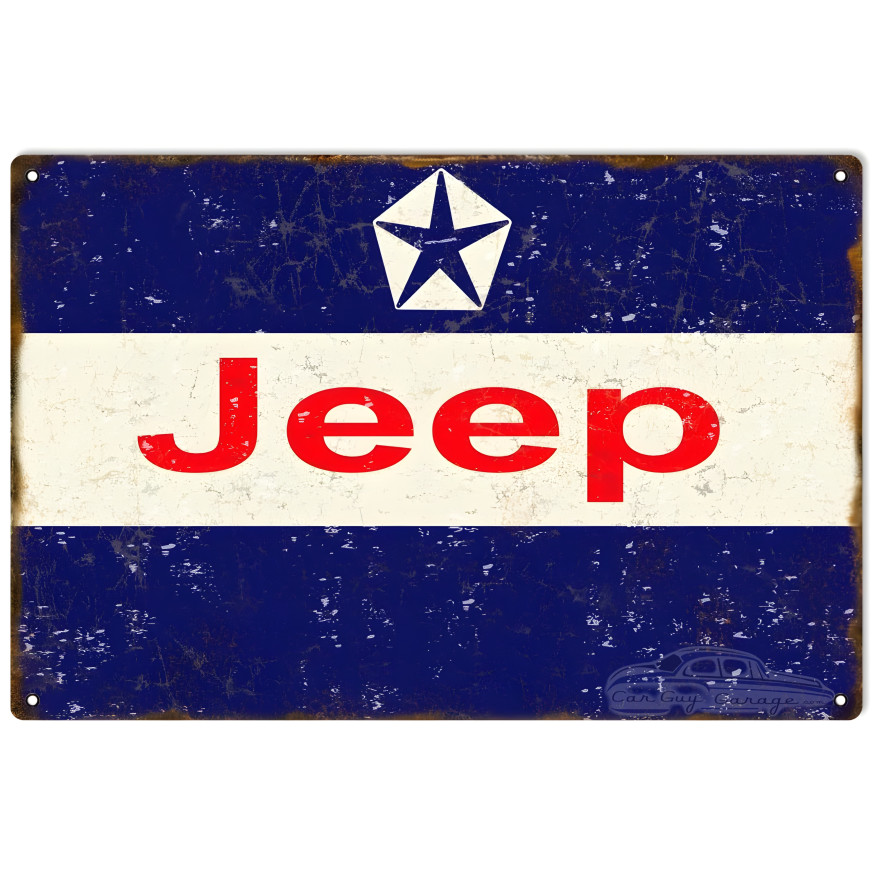 Jeep Logo Metal Sign - 12" x 18" Jeep Logo Metal Sign - 12" x 18"