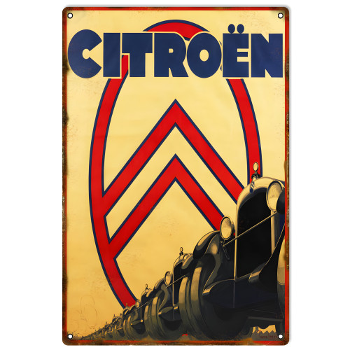 Reproduction Nostalgic Citroen European Automobile Metal Sign - 12" x 18"
