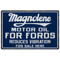 Magnolene Motor Oil For Fords Metal Sign - 12" x 18"