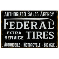Federal Tires Authorized Sales Agency Metal Sign - 12" x 18"