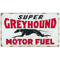 Grey Hound Motor Fuel Metal Sign - 8" x 14"