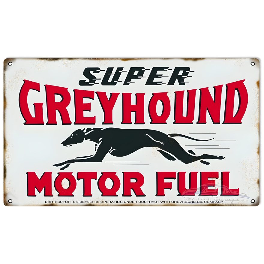 Grey Hound Motor Fuel Metal Sign - 8" x 14" Grey Hound Motor Fuel Metal Sign - 8" x 14"