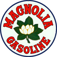 Magnolia Gasoline Metal Sign - 14" Round