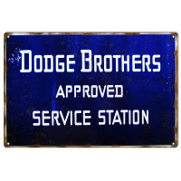 Dodge Brothers Approved Service Station Metal Sign - 12" x 18"