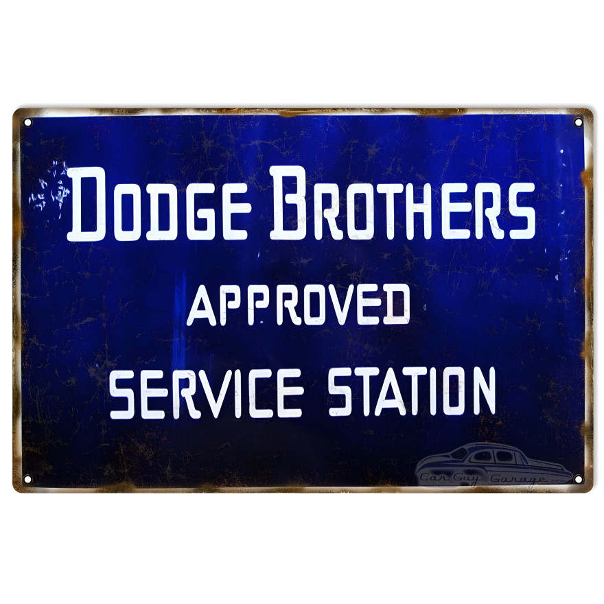 Dodge Brothers Approved Service Station Metal Sign - 12" x 18" Dodge Brothers Approved Service Station Metal Sign - 12" x 18"