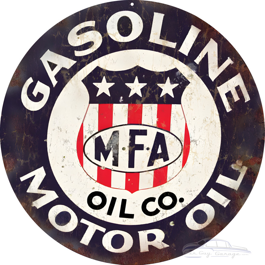 MFA Motor Oil Metal Sign - 14" Round MFA Motor Oil Metal Sign - 14" Round