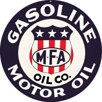 MFA Motor Oil Metal Sign - 14" Round