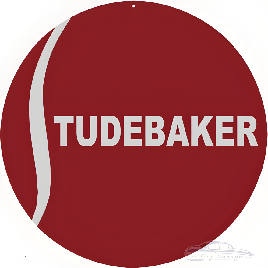 Red Studebaker Automobile Metal Sign - 18" Round Red Studebaker Automobile Metal Sign - 18" Round