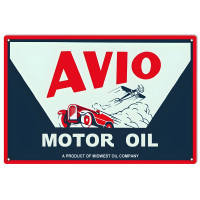 Avio Motor Oil Metal Sign - 12" x 18"