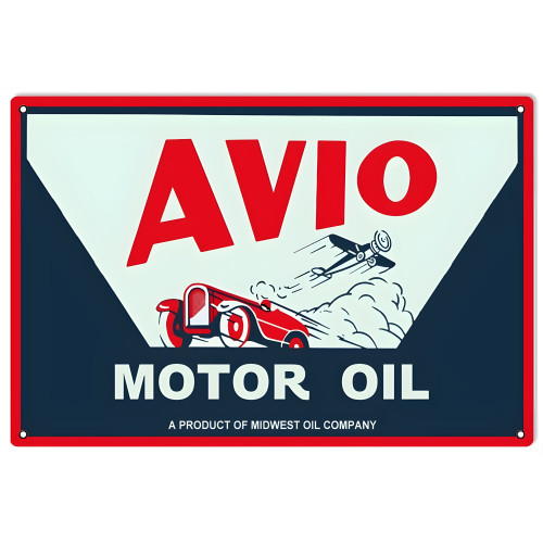 Avio Motor Oil Metal Sign - 12" x 18"
