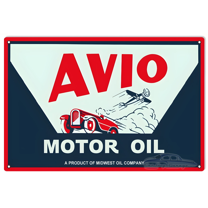 Avio Motor Oil Metal Sign - 12" x 18" Avio Motor Oil Metal Sign - 12" x 18"