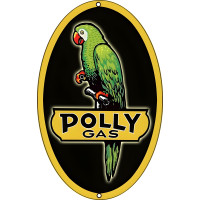 Polly Gasoline Metal Sign - 9" x 14"
