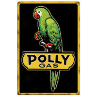 Polly Gasoline Metal Sign - 12" x 18"